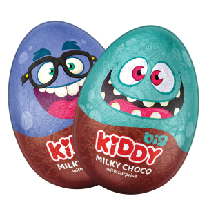 PIENINIO ŠOKOLADO KIAUŠINIS „KIDDY BIG MILKY CHOCO“ SU SIURPRIZU, 110 G